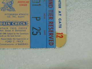1960 World Series Ticket Stub Game 1 Pittsburgh Pirates vs York Yankees 2