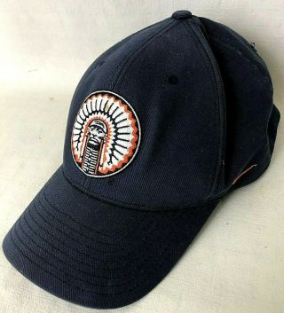 Vintage University Of Illinois Fighting Illini Chief Illiniwek Cap Hat Nike M - Xl