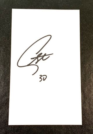 Stephen Curry Signed Autograph 3x5 Index Card Golden State Warriors 3x Nba Champ
