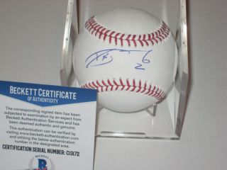 Xander Bogaerts (boston Red Sox) Signed Official Mlb Baseball W/ Beckett