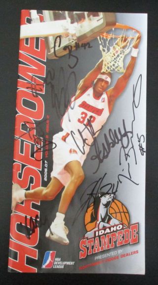 2006 - 07 Idaho Stampede Program Nba D League Autographed By Team On Cover