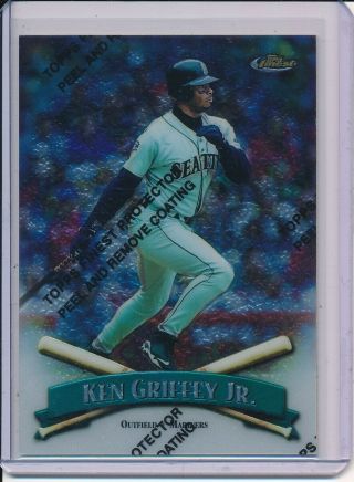 Ken Griffey Jr 1998 Topps Finest Pre - Production Pp4 With Coating Mariners