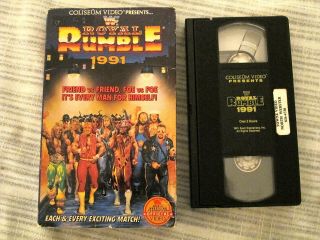 Vintage Big Box Coliseum Video Wwf 1991 Royal Rumble Wrestling Vhs Tape