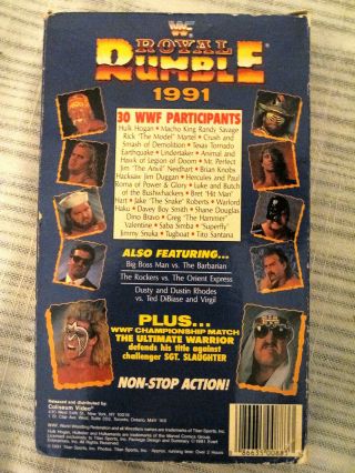 VINTAGE BIG BOX COLISEUM VIDEO WWF 1991 ROYAL RUMBLE WRESTLING VHS TAPE 2