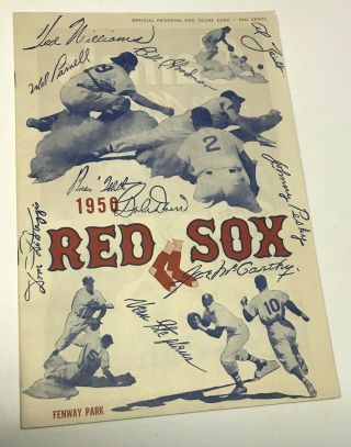 Vintage 1950 Baseball Boston Red Sox Home Program Vs Cleveland Indians Unscored