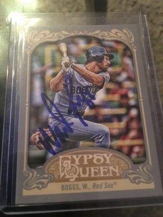 Wade Boggs 2013 Gypsy Queen Signed Auto Card Boston Redsox