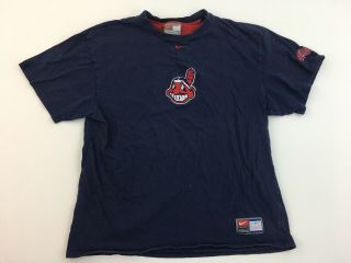 Nike Cleveland Indians Chief Wahoo Tshirt Mens Large (l)