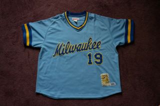 Vintage Robin Yount Milwaukee Brewers Jersey Mitchell And Ness Size Large