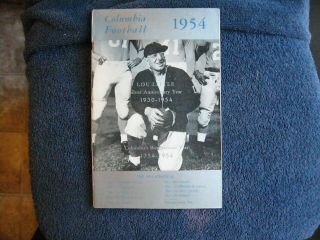 1954 Ncaa Columbia University Lions Football Media Guide Lou Little Silver Anni