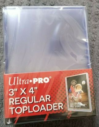 Ultra Pro 3 " X 4 " Regular Toploader - Holds 2 - 1/2 " X 3 - 1/2 " Cards