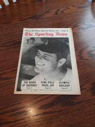 June 8,  1968 - The Sporting News - Don Drysdale Of The Los Angeles Dodgers