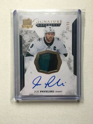 2017/18 Ud The Cup Signature Patches Joe Pavelski 78/99