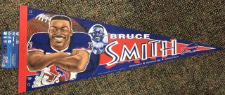 Never Displayed Rare Buffalo Bills Pennant Bruce Smith 30 "