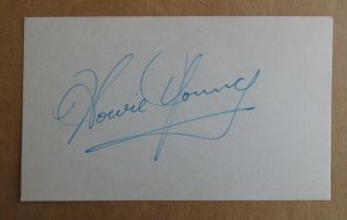 Howie Young Signed Autograph 3x5 Index Card Nhl Red Wings Blackhawks D.  1999
