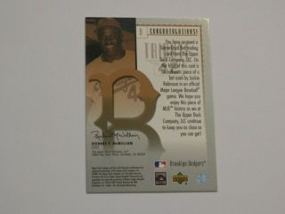 2001 Upper Deck Tribute - Jackie Robinson Bat Card 15/42 2