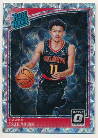 Trae Young 2018/19 Donruss Optic Rc Rated Rookie Premium Prizms Hawks /249 $100