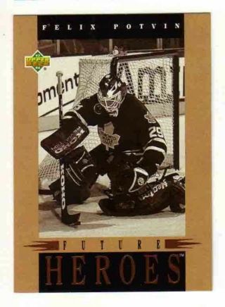 1993 - 94 Upper Deck Future Heroes 28 Felix Potvin Toronto Maple Leafs Goalie