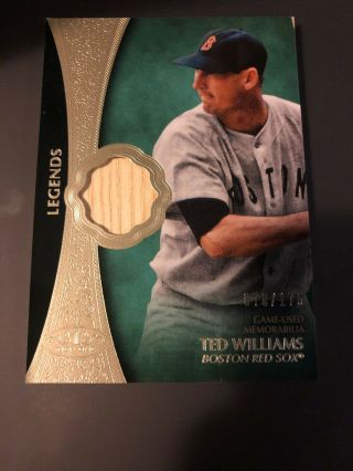 Ted Williams 2019 Topps Tier One 78/175 Game Bat Legends Gu Relic Red Sox