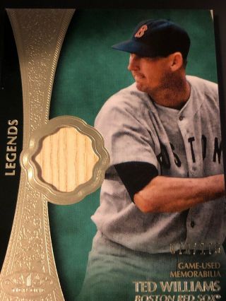 TED WILLIAMS 2019 TOPPS TIER ONE 78/175 GAME BAT LEGENDS GU RELIC RED SOX 6