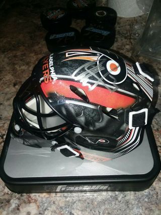 Carter Hart Signed Autograph Philadelphia Flyers Goalie Mask Helmet Franklin Bas
