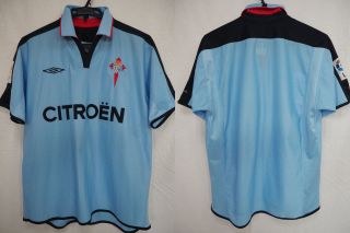 2003 - 2004 Celta De Vigo Celestes Jersey Shirt Camiseta Home Citroen Umbro M