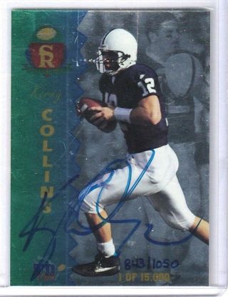 Kerry Collins 1995 Signature Rookies Autograph Auto Rc /1050 Penn State