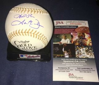 Garth Brooks God Bless Signed Autographed Gold Glove Baseball Record Jsa