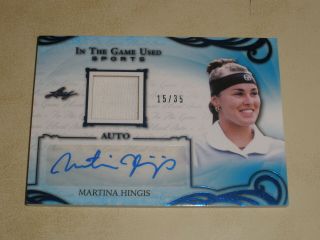 2019 Leaf In The Game Auto Jersey Martina Hingis 15/35