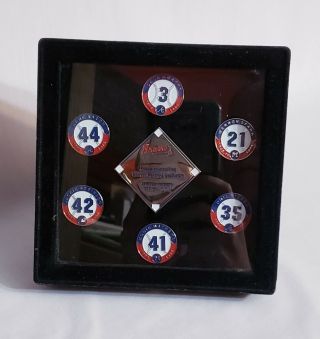 Limited Edition Atlanta Braves Commemorative Pin Set Retired Uniforms Hank Aaron