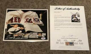 Ted Williams Autographed Signed 8x10 Photo Picture Psa/dna Full Loa Authentic
