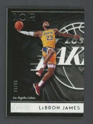 2018 - 19 Panini Noir Lebron James Los Angeles Lakers 15/85