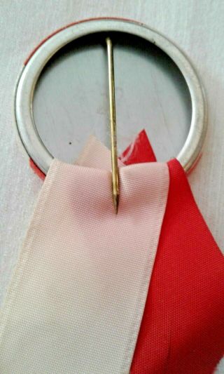vintage Ohio state football pin with ribbon 1950 ' s 5
