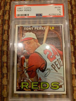 Psa 5 1967 Topps Tony Perez Cincinnati Reds 476 Baseball Card