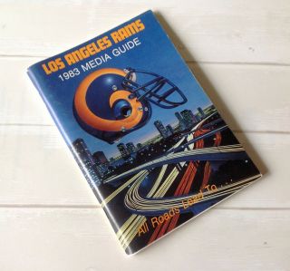 1983 Los Angeles Rams Nfl Media Press Guide Helmet Skyline Cover With 128 Pages