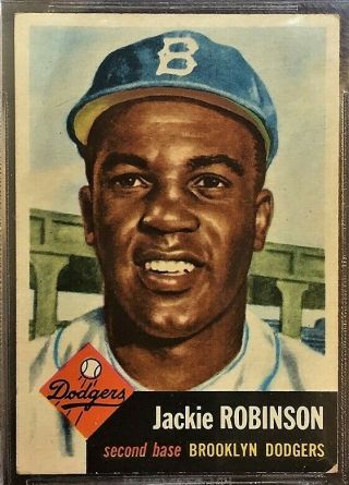 ⚾ 1953 TOPPS 1 Jackie Robinson BVG EX = PSA 5 CENTERED,  1948 Leaf rookie RP 2