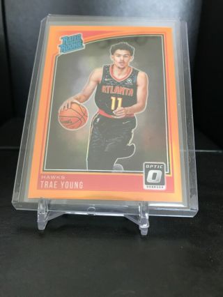 Trae Young 2018 - 19 Donruss Optic Rated Rookie Rc Hawks 101/199