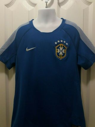 Boys Nike Brasil/brazil Team Soccer Jersey Shirt For Boys Sz S Soccer Sport Euc