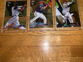 2018 Topps Chrome Gold Wave Refractor ACUNA /50,  OHTANI /50 SOTO /50 Rc Rookie 3