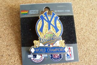 1996 Ws World Series Ny York Yankees World Champions Lapel Pin Mlb