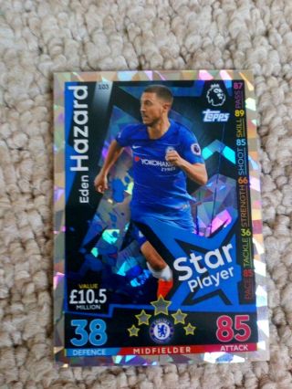 Topps Match Attax 2018/19 Eden Hazard 100 Club Card Rare
