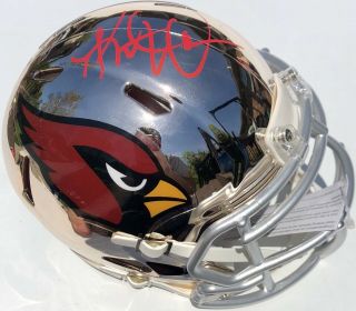 Kurt Warner Signed Arizona Cardinals Chrome Mini Football Helmet Psa/dna