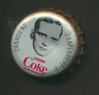 J.  Laperriere Hof 1965 - 66 Coke Cap Vintage Coca Cola Nhl Hockey Memorabilia