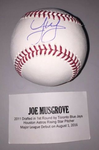 Joe Musgrove Autographed Baseball Tristar