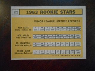 1963 Topps Tony Oliva RC rookie 228 $50 2