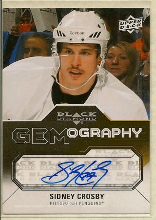 2011 - 12 Black Diamond Hockey Gemography Sidney Crosby Autograph Card Rare