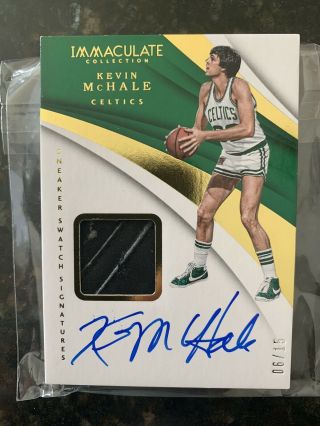 2017 - 18 Immaculate Sneaker Swatch Kevin Mchale Shoe Patch Auto 6/15 Celtics