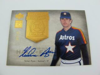 Upper Deck Autographed 5/25 Nolan Ryan Hfs - Nr3 Hall Of Fame Seasons Signed Card