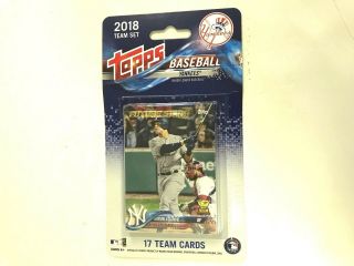 2018 Topps Baseball York Yankees Team Set
