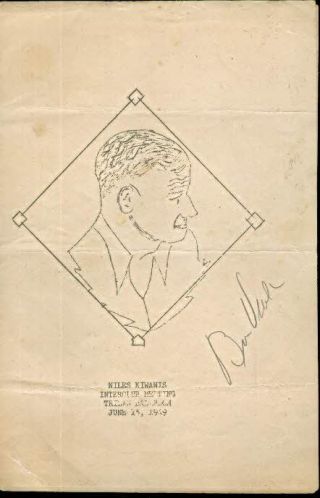 Bill Veeck Signed 1949 Program Psa/dna Autograph