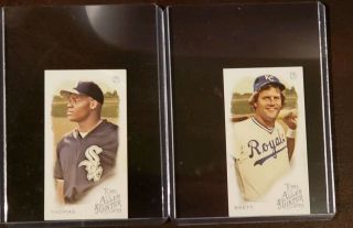 2019 Topps Allen & Ginter Frank Thomas,  George Brett Ext Minis From Rip Card Sp